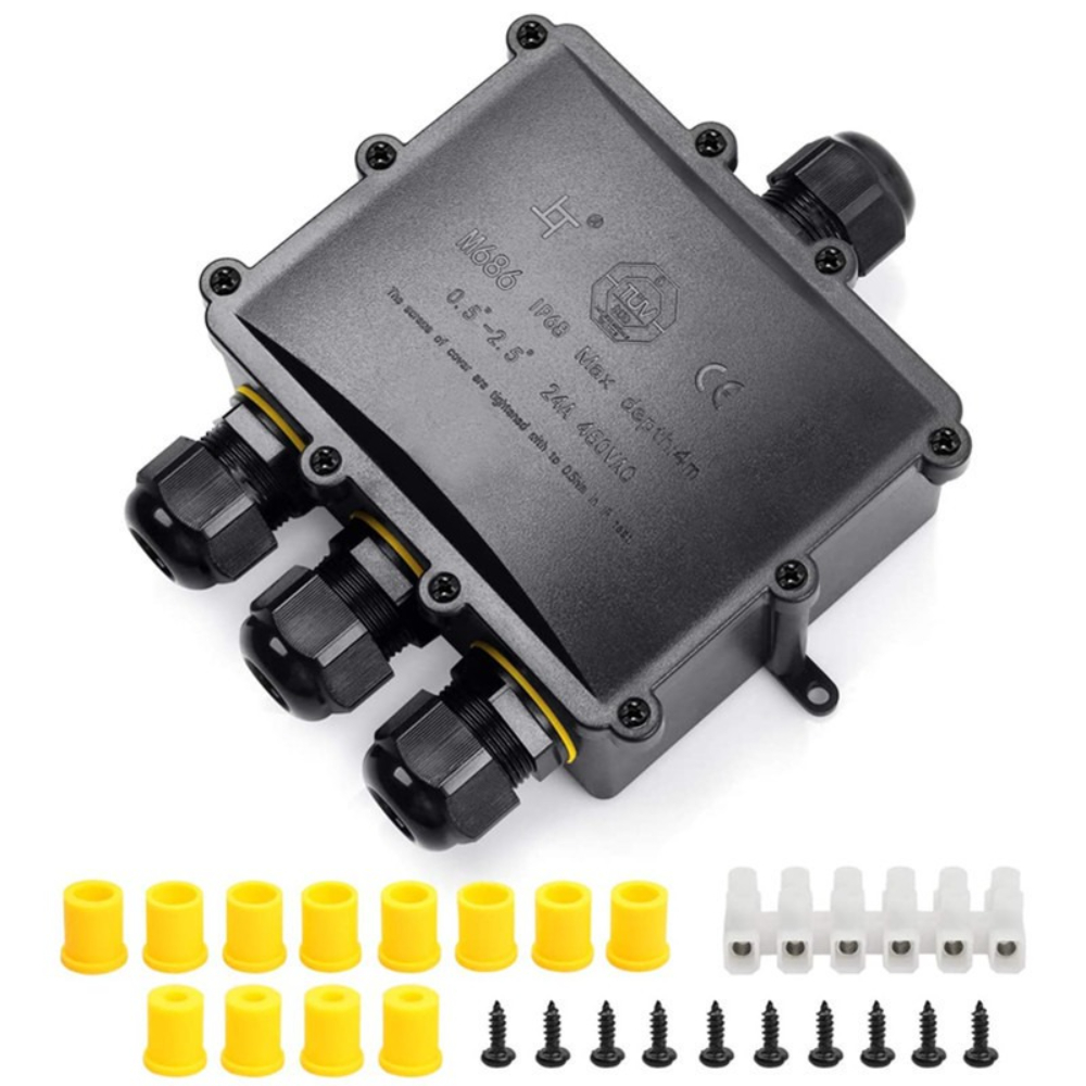 Waterproof Junction Box Solar - 4Way 1In3Out IP68 방수 4-14mm 태양