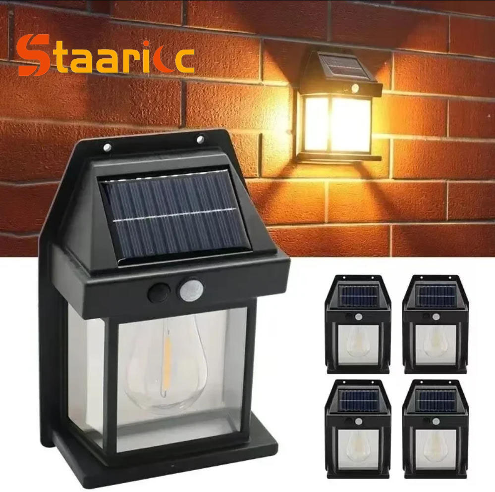 Waterproof Junction Box Solar - 야외 태양광 텅스텐 벽등, 모션 센서