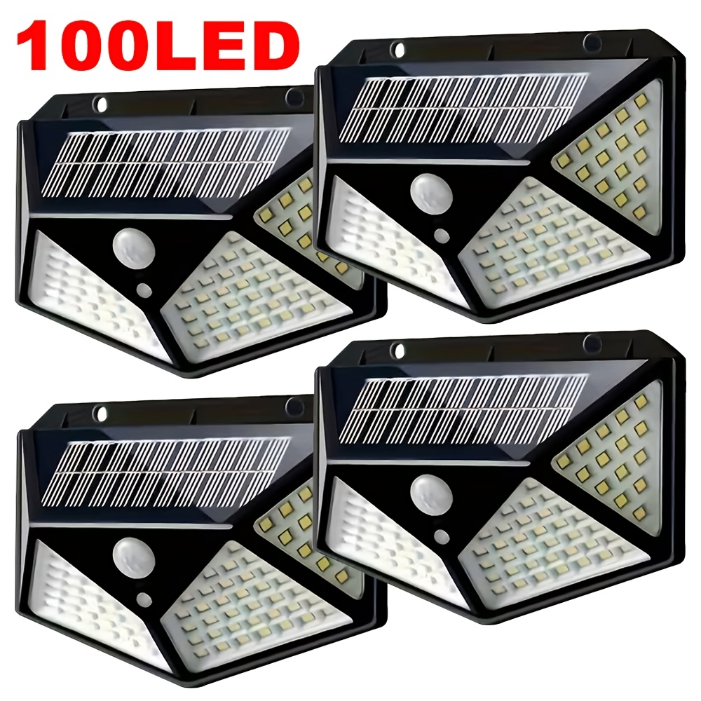 Waterproof Junction Box Solar - 100LED 야외 태양광 정원등, 모션 센서