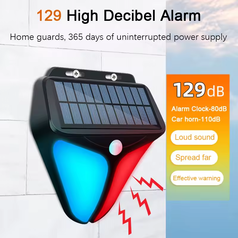 Waterproof Junction Box Solar - 야외 태양광 경보등 4가지 모드 모션