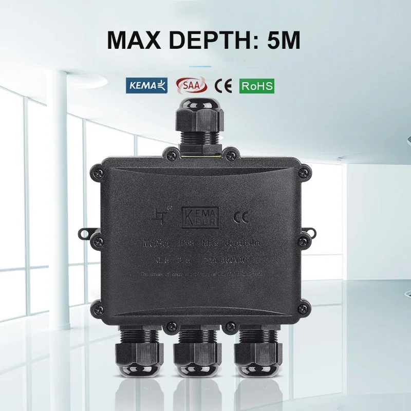 4Way 1In3Out IP68 방수 4-14mm 태양 - Waterproof Junction Box Solar 리뷰 및 가격