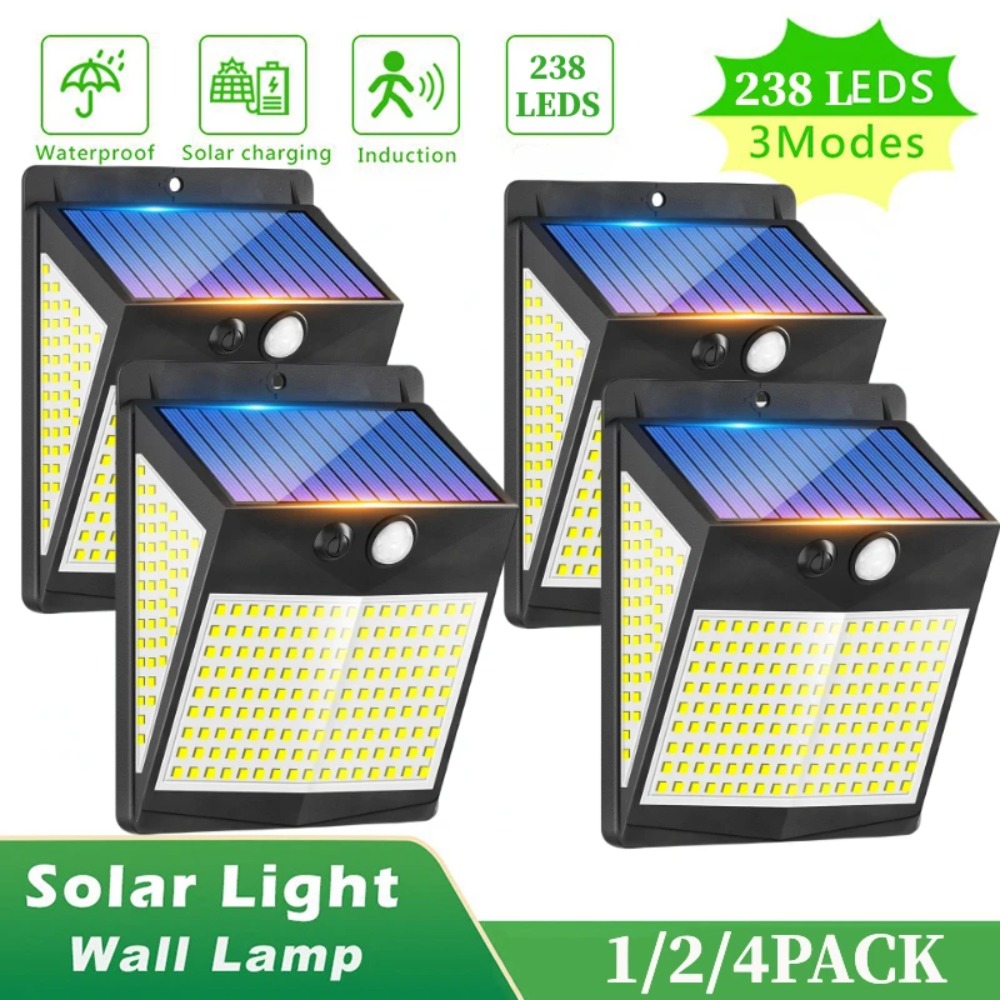 238 LED 태양광 조명, 야외 정원 벽 램프, 3  - Waterproof Junction Box Solar 리뷰 및 가격