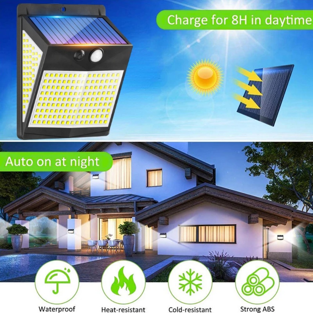 238 LED 태양광 조명, 야외 정원 벽 램프, 3  - Waterproof Junction Box Solar 리뷰 및 가격